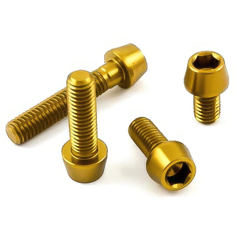 Aluminium - Schrauben - Innensechskant Konischer Kopf - Gold 1 Aluminium - Schrauben - Innensechskant Konischer Kopf - Gold