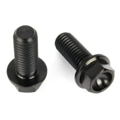 Titan Schrauben - Flacher Sechskant Mit Bund - Schwarz